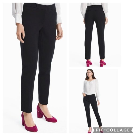 White House Black Market Pants - WHBM The Slim Ankle Dress Pants Ponte Flat Front Sleek Career Work 570201028